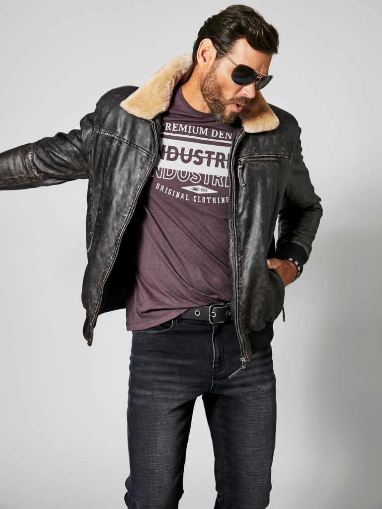 Kožená bunda pro muže